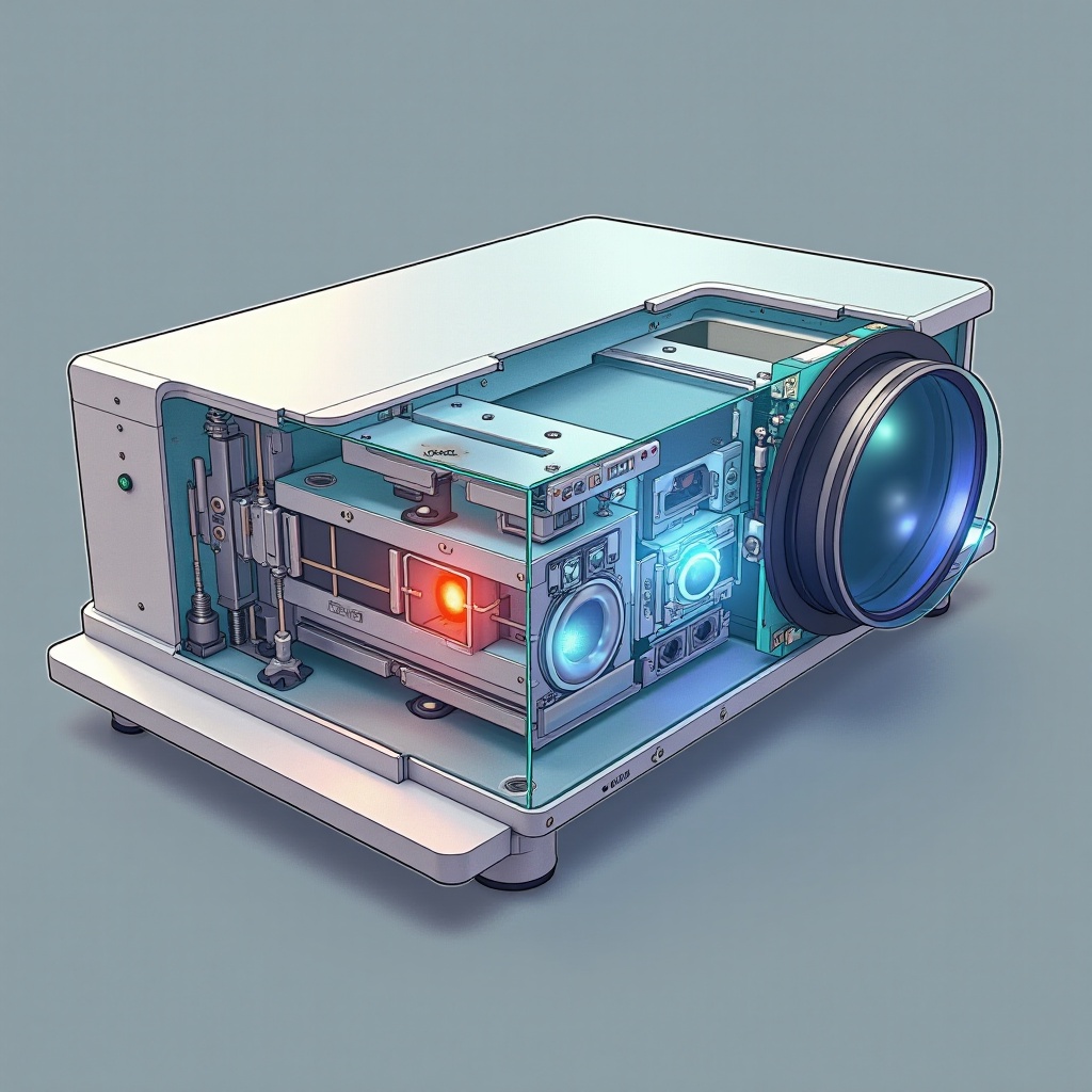 bagaimana cara kerja proyektor laser