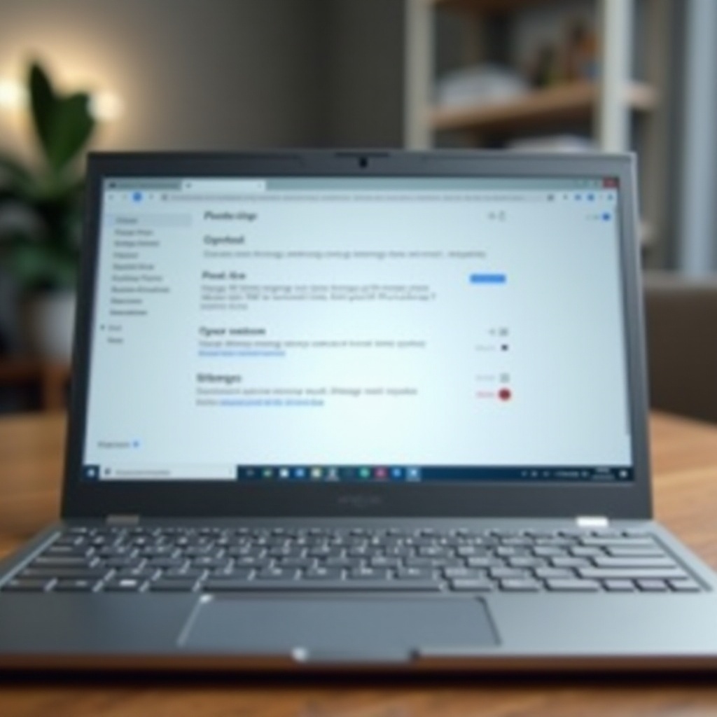 como aumentar a ponta da seta em um Chromebook