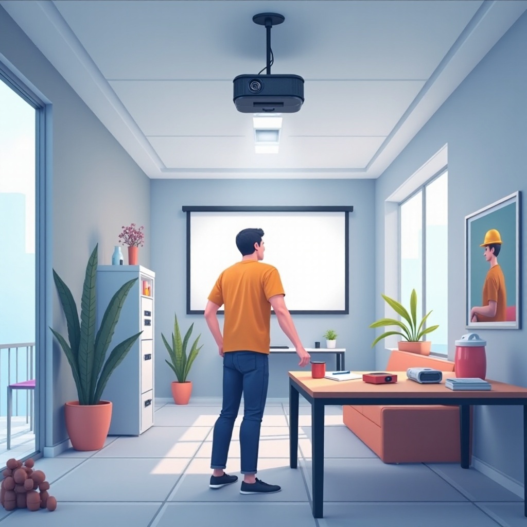 自作プロジェクター天井マウント