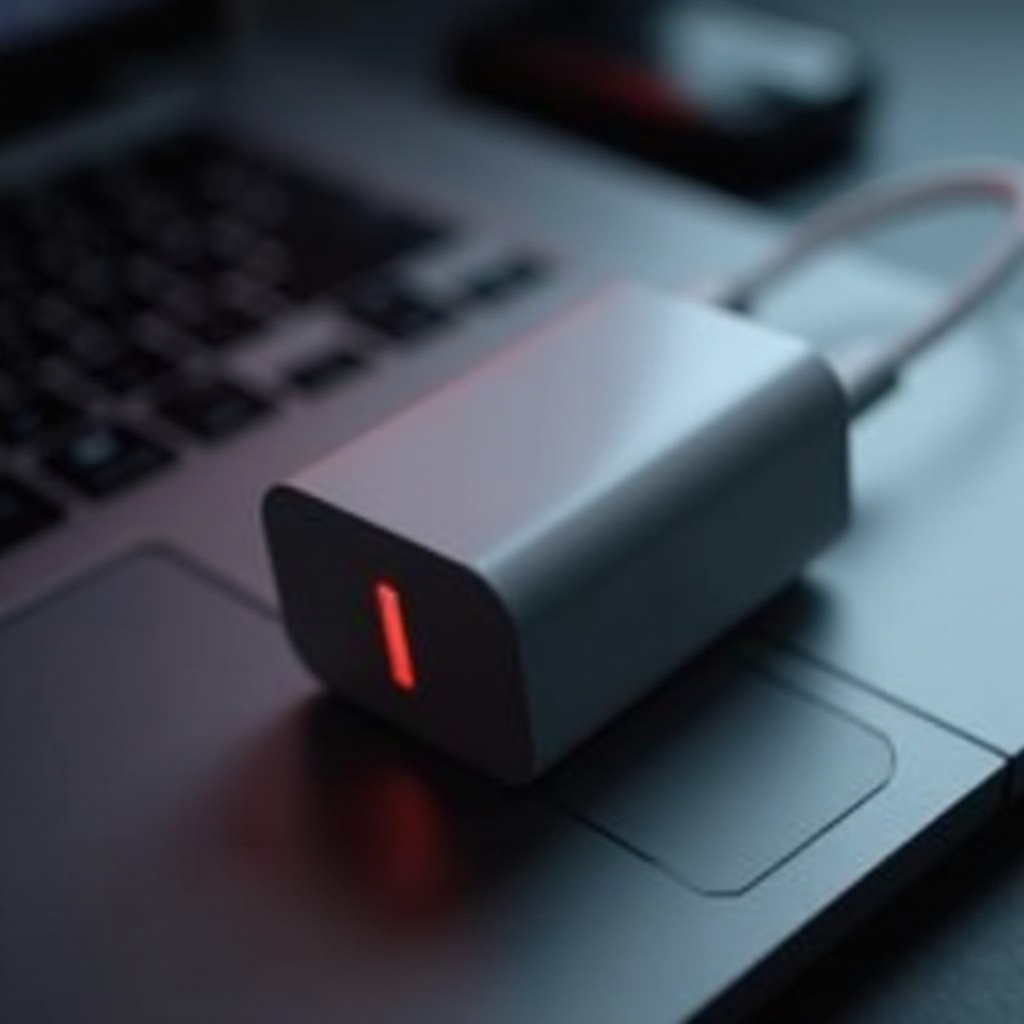 luz vermelha no carregador mac