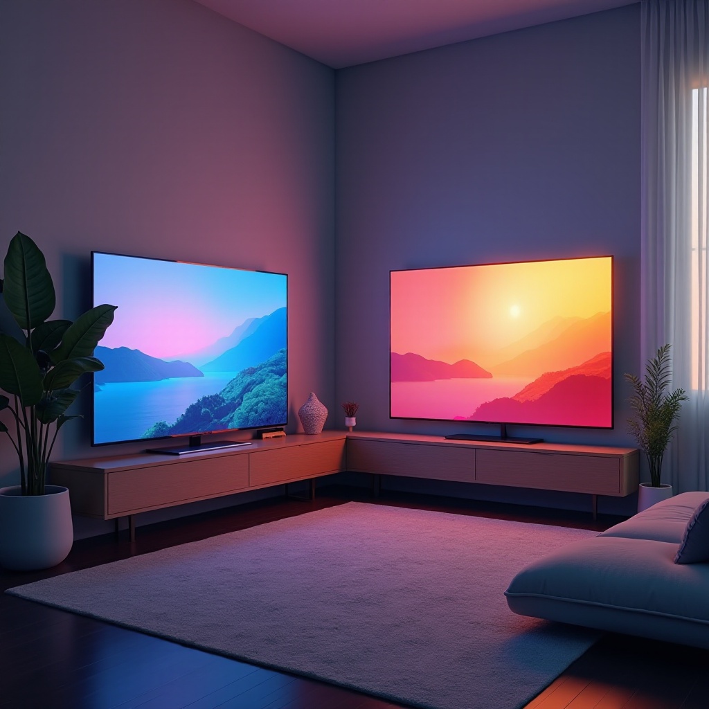 apa perbedaan antara TV OLED dan QLED