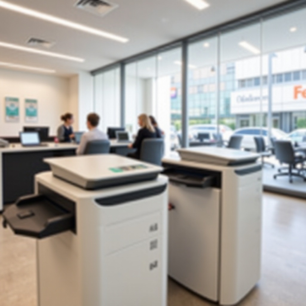 o escritório da FedEx tem scanners