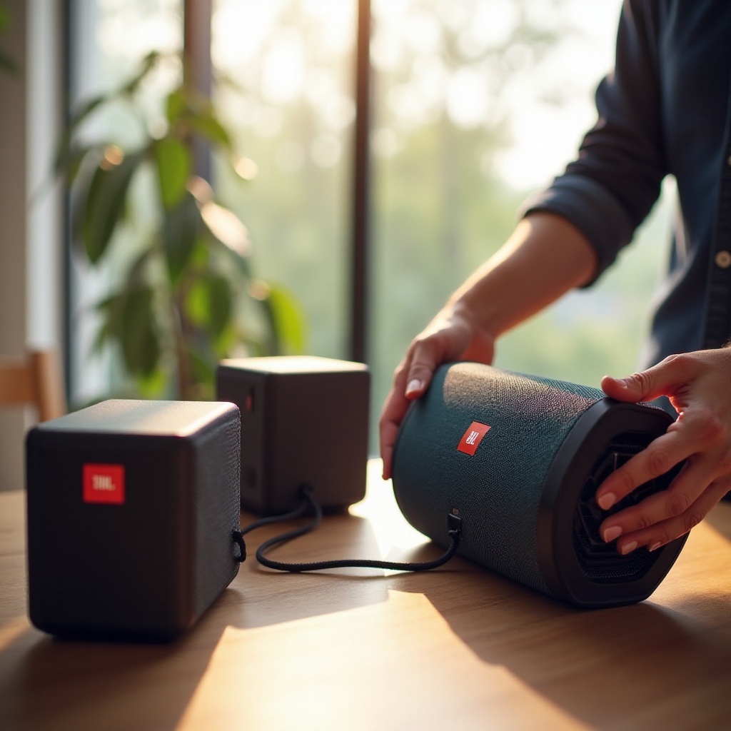 comment connecter des enceintes JBL ensemble