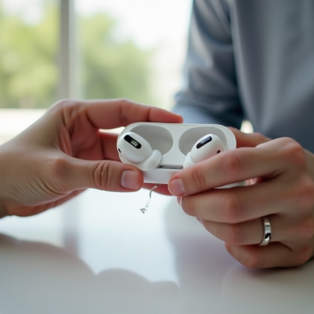 ejeção de água para AirPods