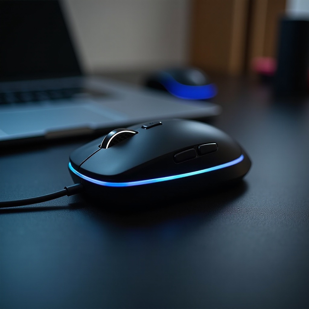 有線モードと無線モードを備えたマウス