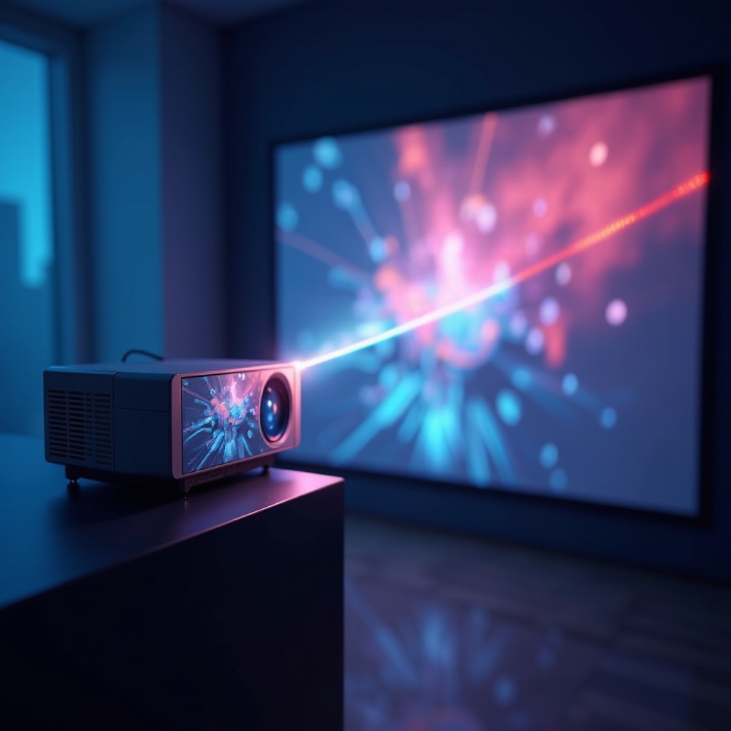 como funciona um projetor a laser