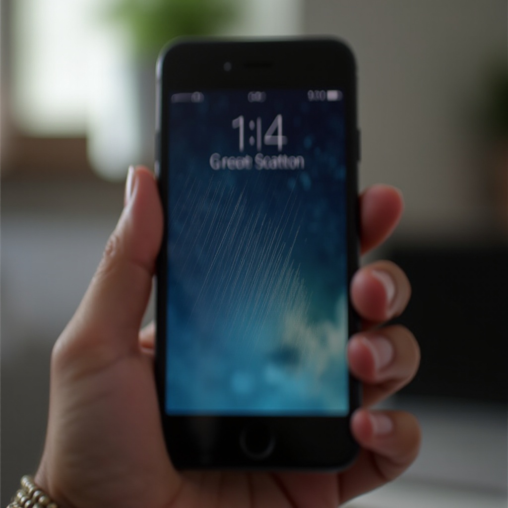 líneas blancas en la pantalla del iPhone