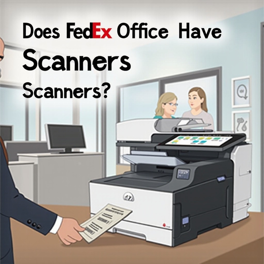 o escritório da FedEx tem scanners