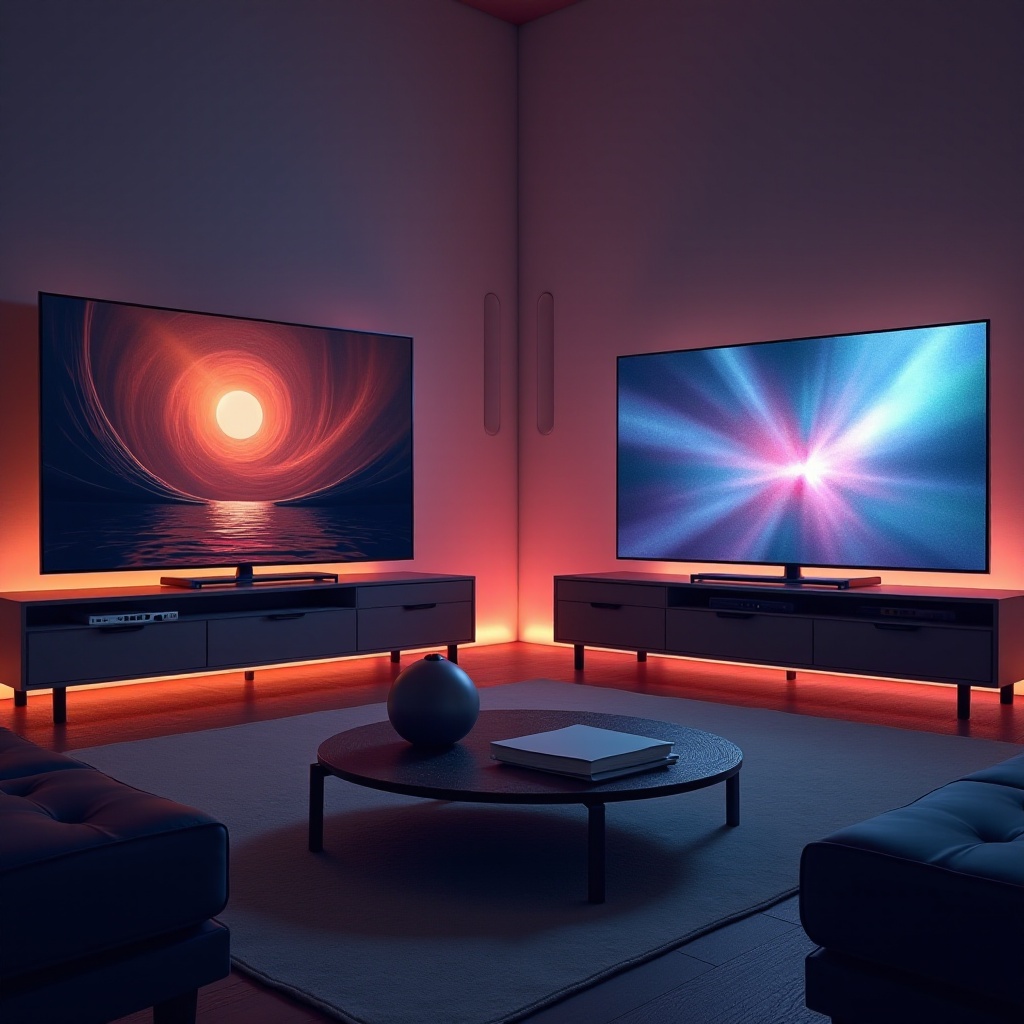 qual é a diferença entre TVs OLED e QLED