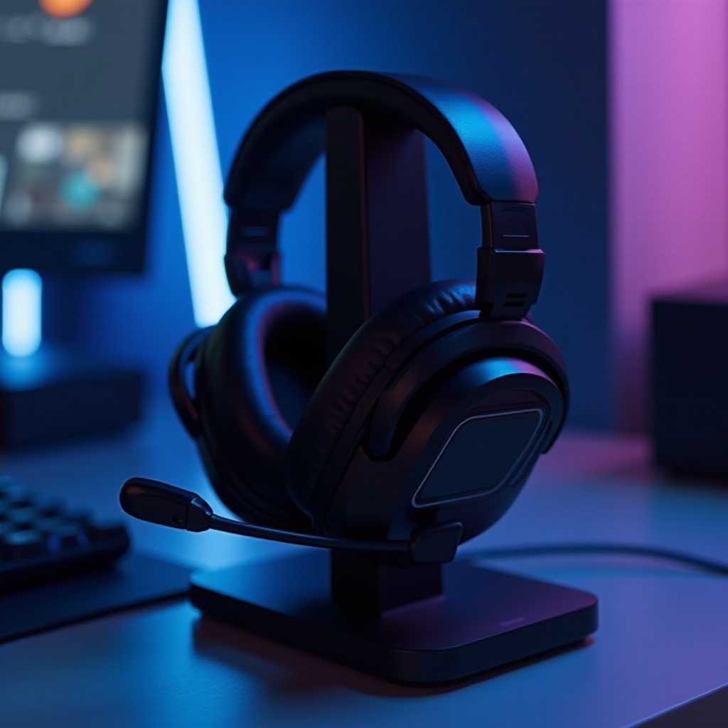 wireless na gaming headset na may charging dock