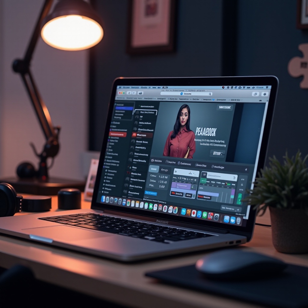 bagaimana cara webrip episode di Peacock MacBook Pro